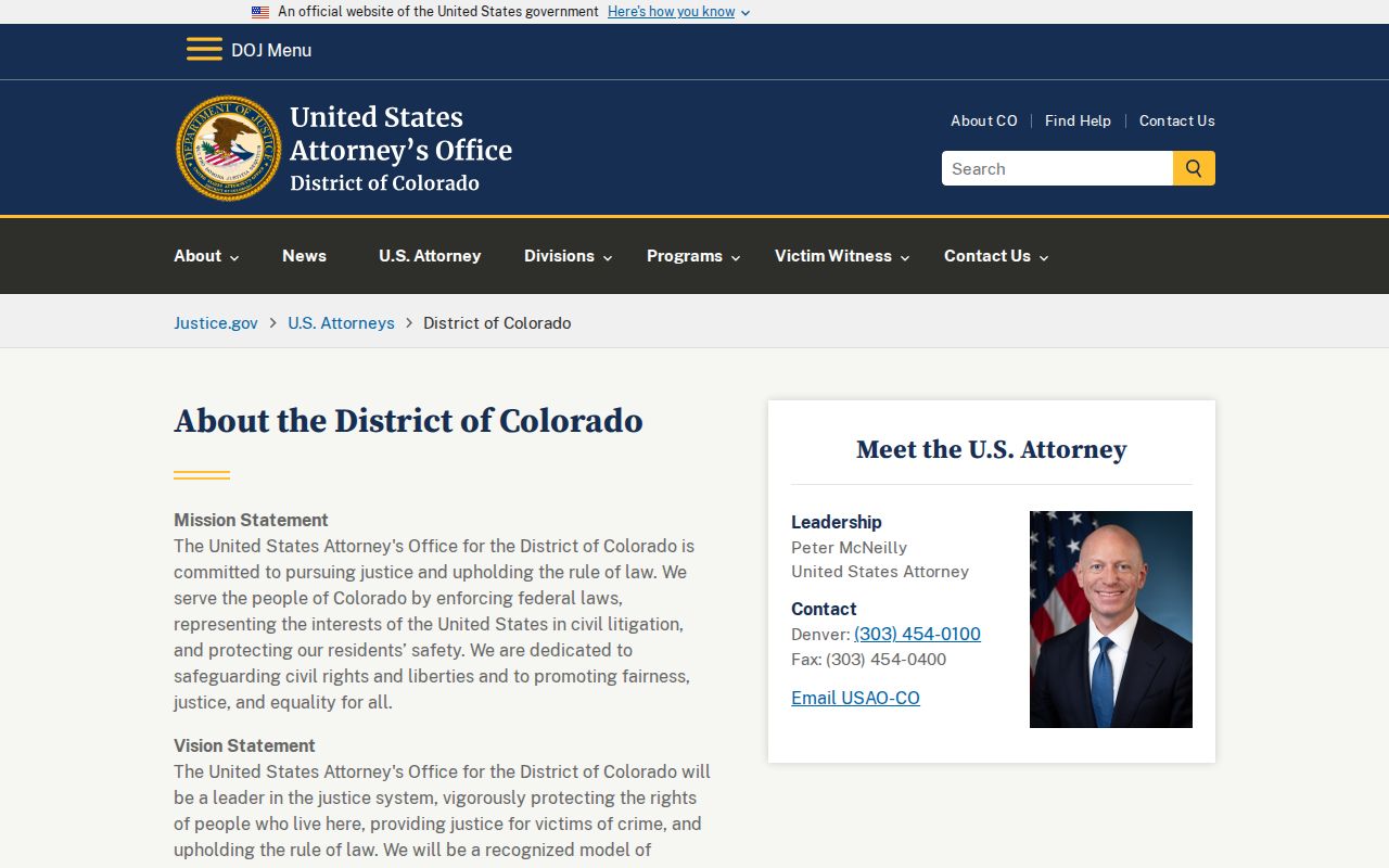 Kit Carson County warrant search federal prosecution context